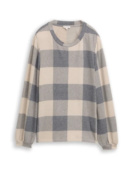 TOM TAILOR Tricou gri taupe negru