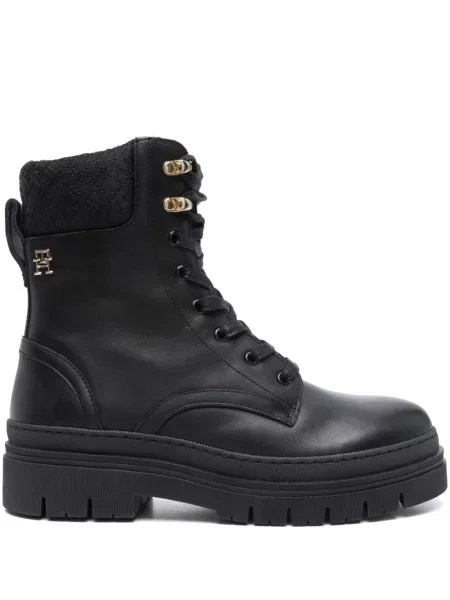 Botine Tommy Hilfiger cu broderie negru