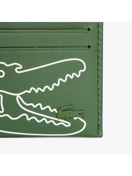 Lacoste Skórzane Etui Na Karty Fg zielony