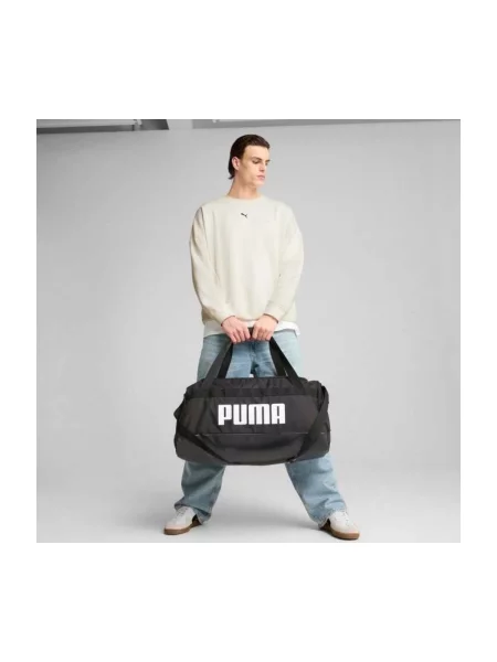 PUMA Sportovní taška Challenger černá bílá