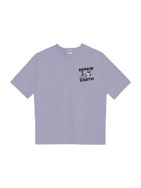 UNIQVIBE Tričko lenvandulová / černá bílá