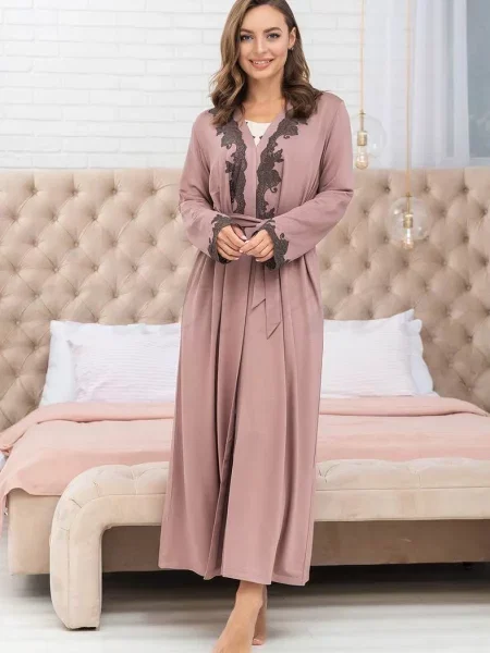 Халат рожевий