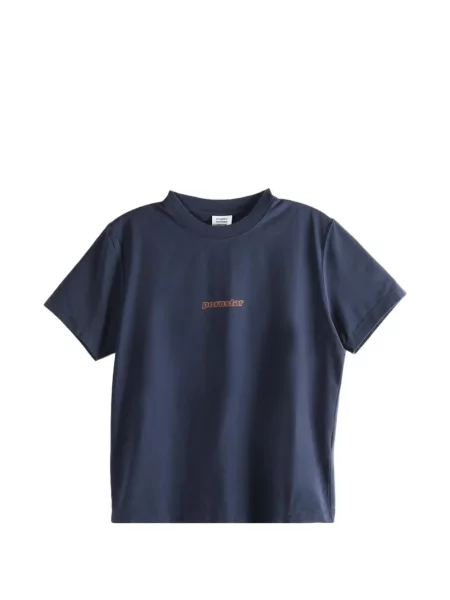 Tricou Vetements scurt albastru