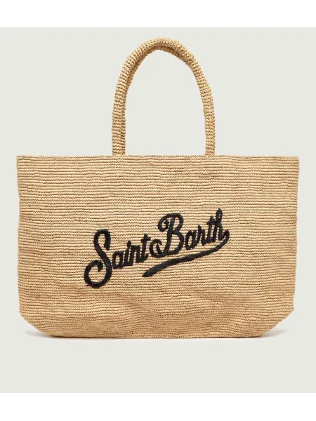 ST.Barth Geantă de plajă + borsetă bej