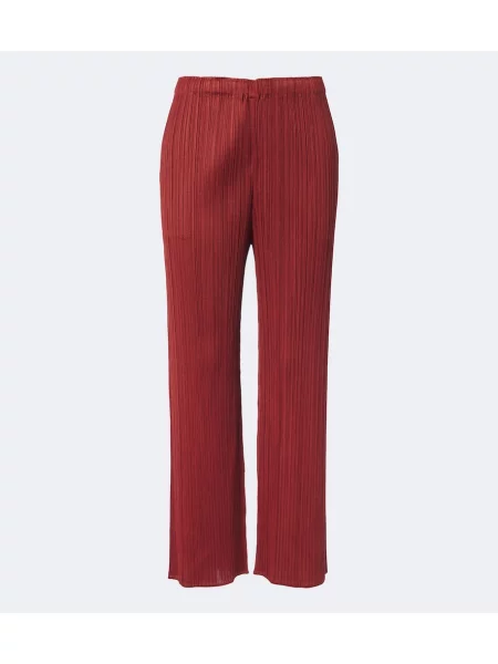 Pantaloni Pleats Please Issey Miyake portocaliu