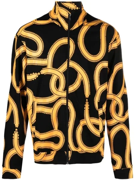 Geacă Marcelo Burlon County Of Milan cu imagine cu model piele de șarpe negru