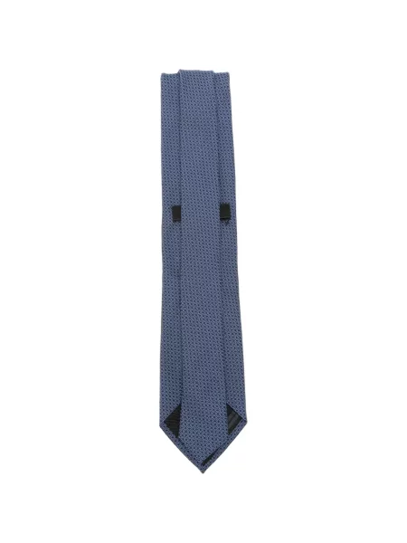 Cravată Zegna cu imprimeu geometric albastru