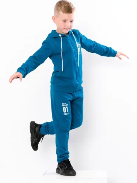 Дитячий Спортивний костюм Носи своє бавовна/поліестер синій