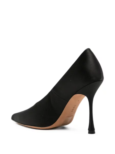 Pantofi cu toc Jude din satin negru