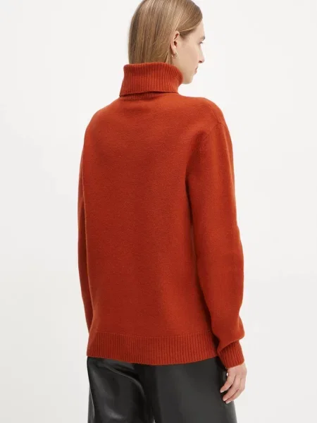 A.P.C. gyapjú pulóver pull walter narancsszínű