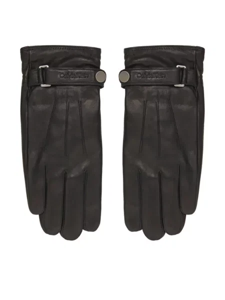 Calvin Klein rokavice Logo Strap črna