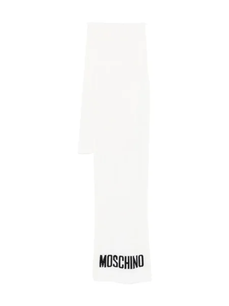 Κασκόλ Moschino λευκό