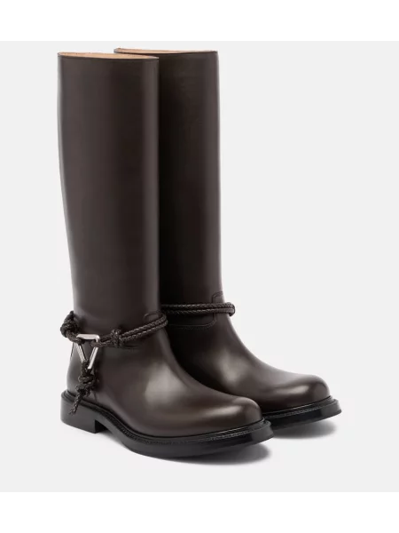Cizme Bottega Veneta din piele maro