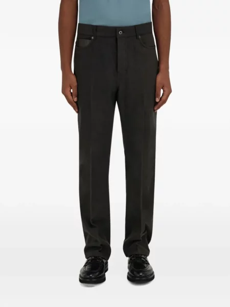 Pantaloni Ferragamo cu 5 buzunare maro