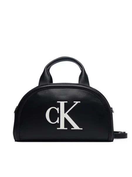 Calvin Klein Torbica Bold Ck Dome Crossbody crna