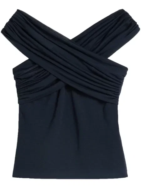 Top Ami Paris drapat albastru