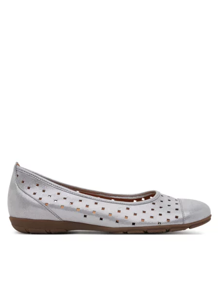 Балетки Gabor серебряные