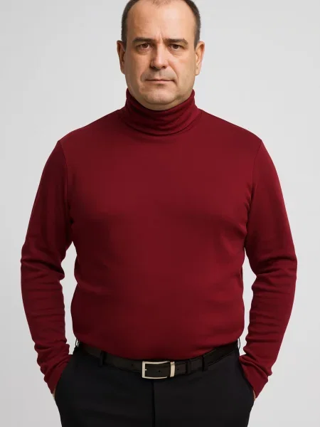 Водолазка KAZKOVA бавовна/еластан бордовий