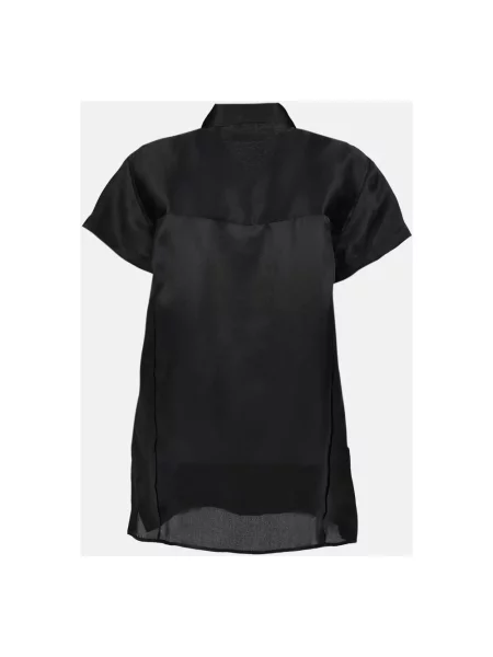Koszula Khaite z krótkim rękawem z organzy czarna