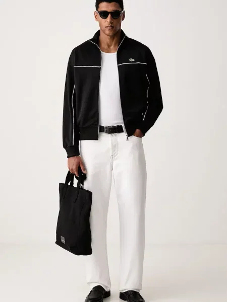 Hanorac sport Lacoste negru
