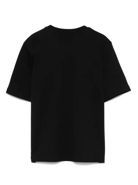 Tricou Karl Lagerfeld cu model floral cu aplicații negru