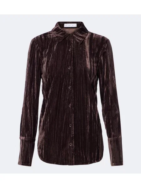 Cămașă Proenza Schouler de catifea alb