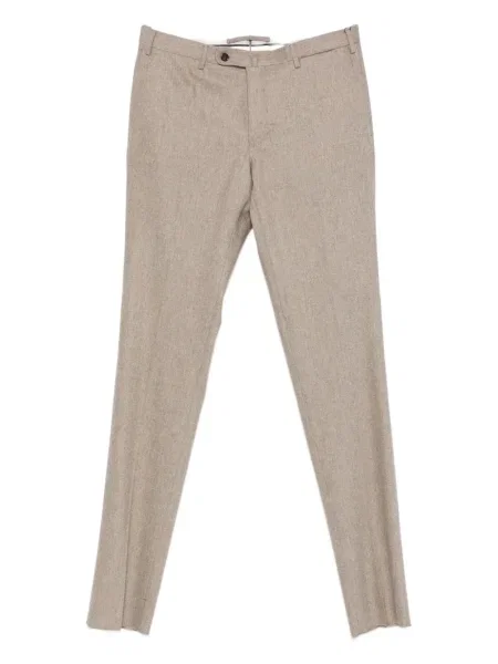 Hlače Incotex smeđa