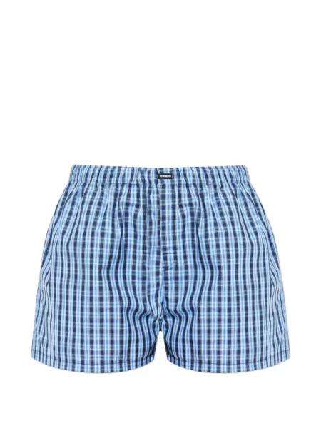 Pantaloni scurți Vetements în carouri albastru