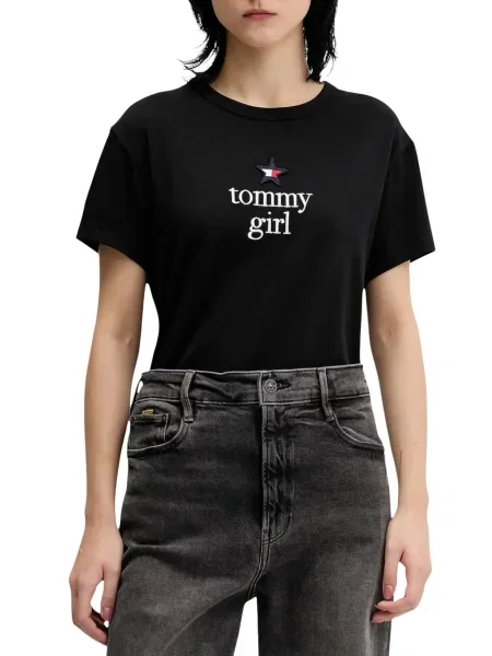 Tričko Tommy Jeans černé