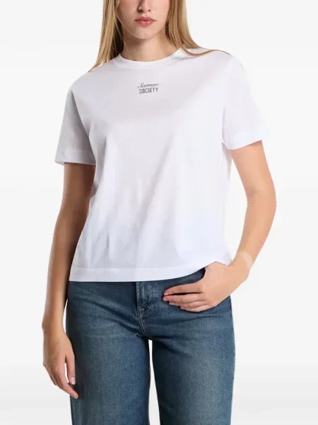 Tricou Samsøe Samsøe cu imagine alb