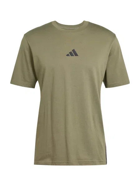 Tricou Adidas cu dungi din jerseu negru