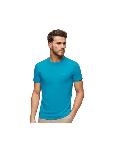 Póló Superdry autogrammal kék