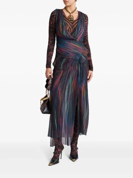 Rochie maxi Etro de mătase negru
