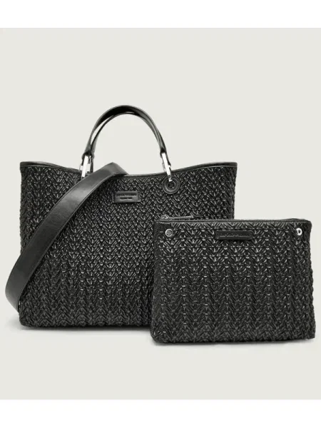 Emporio Armani Geantă shopper + borsetă negru