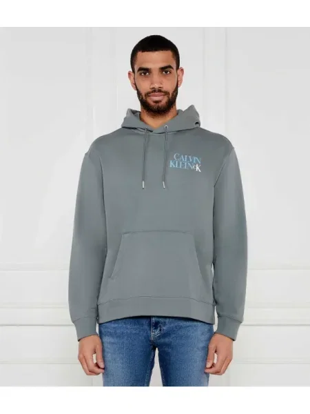 Kapucnis szvetter Calvin Klein zöld