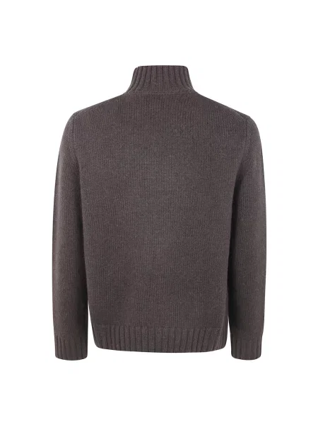 Sweter Studio Nicholson z okrągłym dekoltem brązowy
