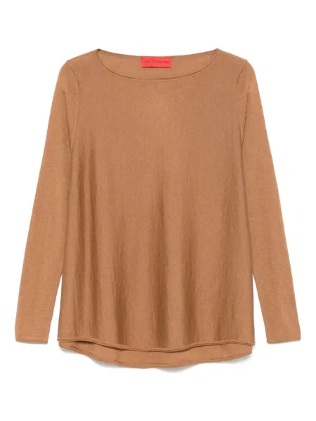 Top Wild Cashmere din cașmir maro