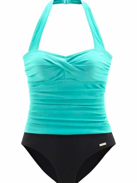 LASCANA Costum de baie modelator turcoaz negru