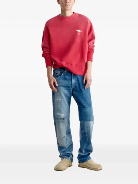 Blugi drepți Maison Kitsune albastru