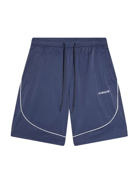 Bershka Pantaloni bleumarin alb