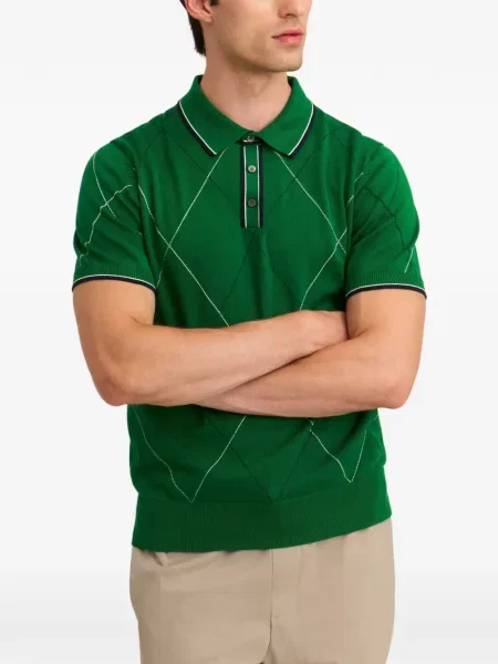 Polo Pringle Of Scotland argyle πράσινο