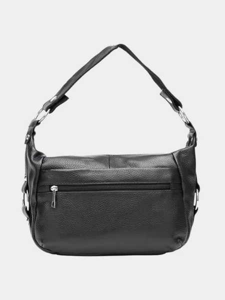 Кожаная сумка Borsa Leather черная