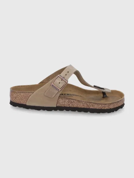 Japonke iz nubuka Birkenstock Gizeh rjava