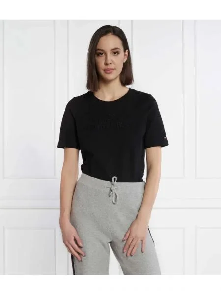 Tommy Hilfiger Tricou REG BRUSHED CTN NY C-NK SS negru