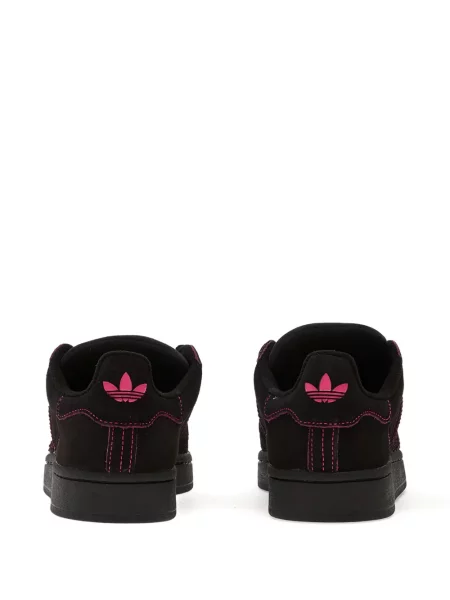 Sneakerși Adidas Campus cu imagine alergare din piele de căprioară negru