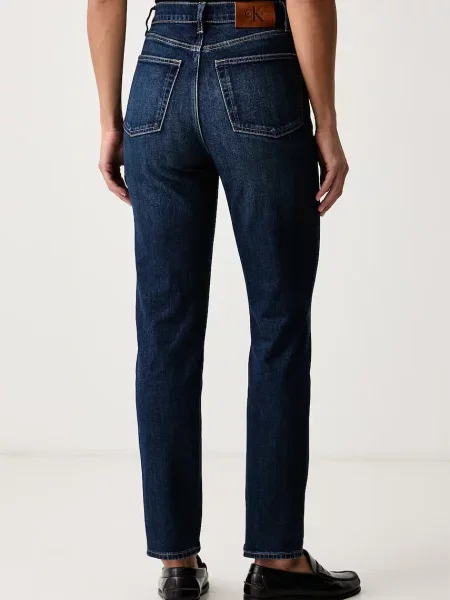 Calvin Klein Jeans rifle mom fit dámske modrá