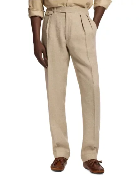Pantaloni Ralph Lauren Purple Label cu model herringbone violet