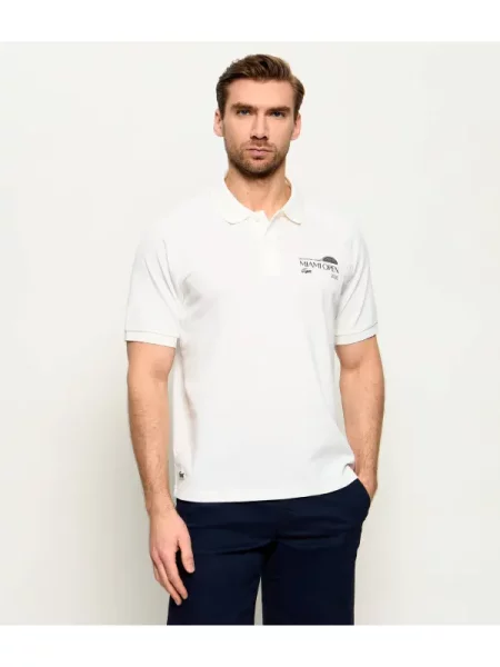 Tricou polo Lacoste alb