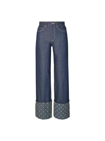 Jeansy Tory Burch niebieskie