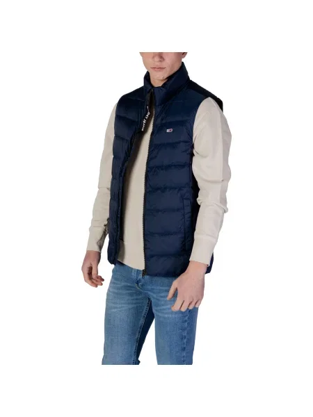 Geacă cu puf Tommy Hilfiger albastru